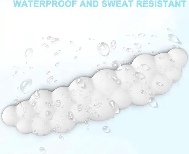 Alt view image 7 of 7 - Cloud Mouse Pad with Wrist Rest and Keyboard Wrist Rest Ergonomic Gel Mousepad and Wrist Rest for Computer Keyboard Pain Relief Non-Slip PU Base Mouse and Keyboard Pad for Gaming Office White