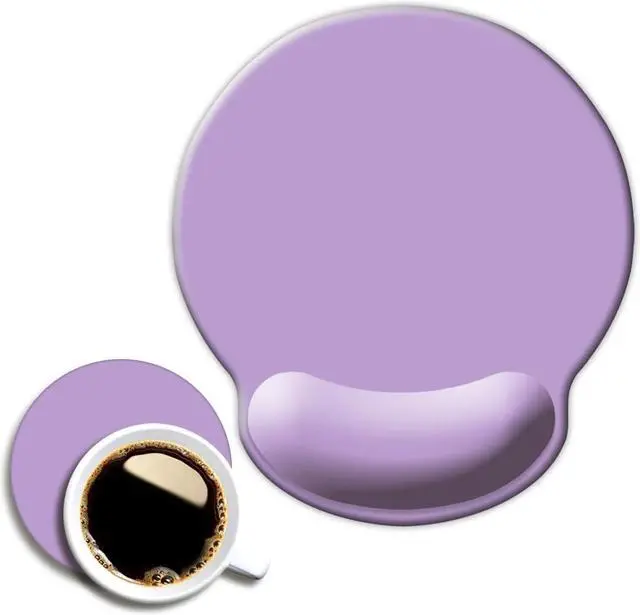 Main image of Ergonomic Mouse Pad with Wrist Support Cute Wrist Pad with Non-Slip Rubber Base for Computer Laptop Home Office Gaming Working Easy Typing & Pain Relief Clove Purple
