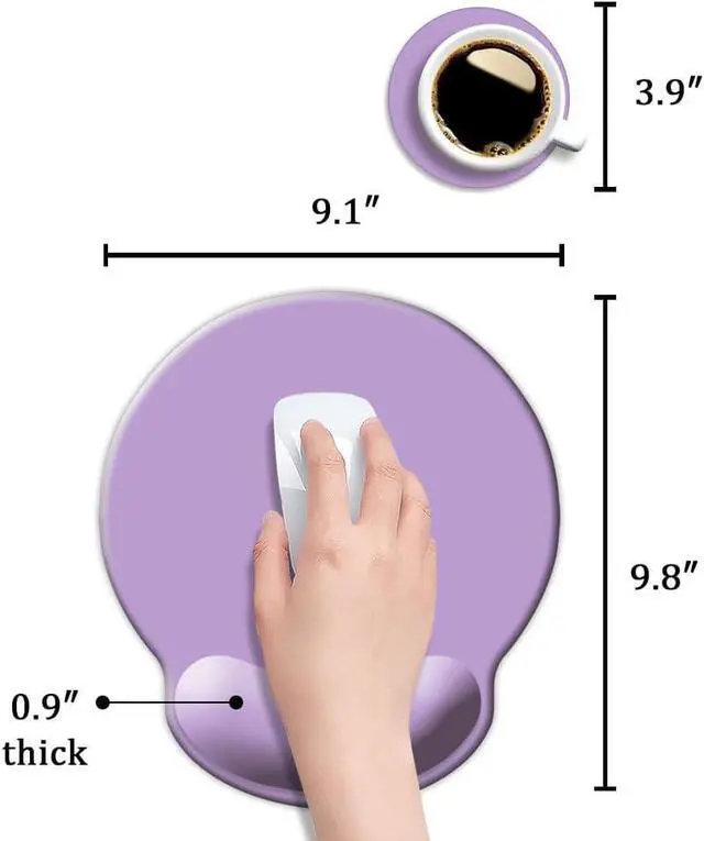 Alt view image 6 of 7 - Ergonomic Mouse Pad with Wrist Support Cute Wrist Pad with Non-Slip Rubber Base for Computer Laptop Home Office Gaming Working Easy Typing & Pain Relief Clove Purple