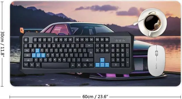 Alt view image 2 of 7 - JDM Car R34 Large Mouse Pad Japanese Car Purple Sea Cool Desk Mat Computer Accessories Gaming Office Organizers Supplies Decor Essentials Keyboard Pads for Desk Rubber 30x60cm
