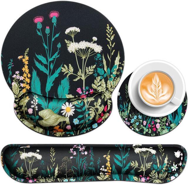 Ergonomic Mouse Pad With Wrist Rest And Keyboard Wrist Rest, Memory Foam Wrist Rest