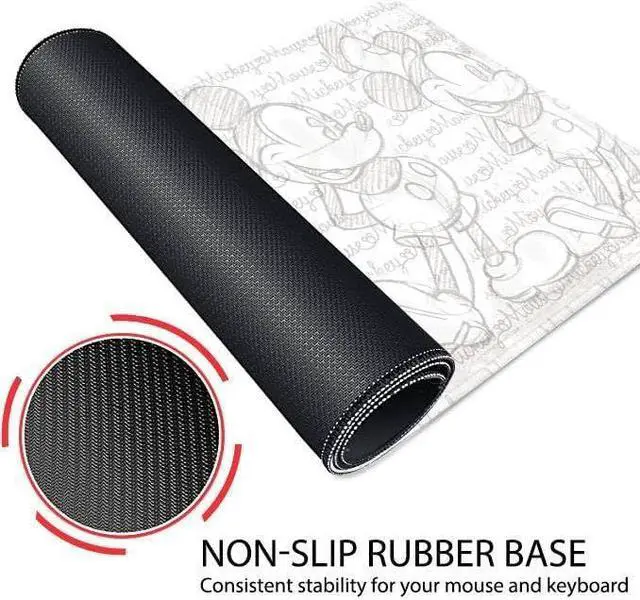 Alt view image 5 of 7 - Mouse Pad Cute Sketch Design Stitched Edge Mousepad Non-Slip Rubber Desk Pad Funny Table Mat for Gaming and Gift(13.8 x 31.5 Inch)