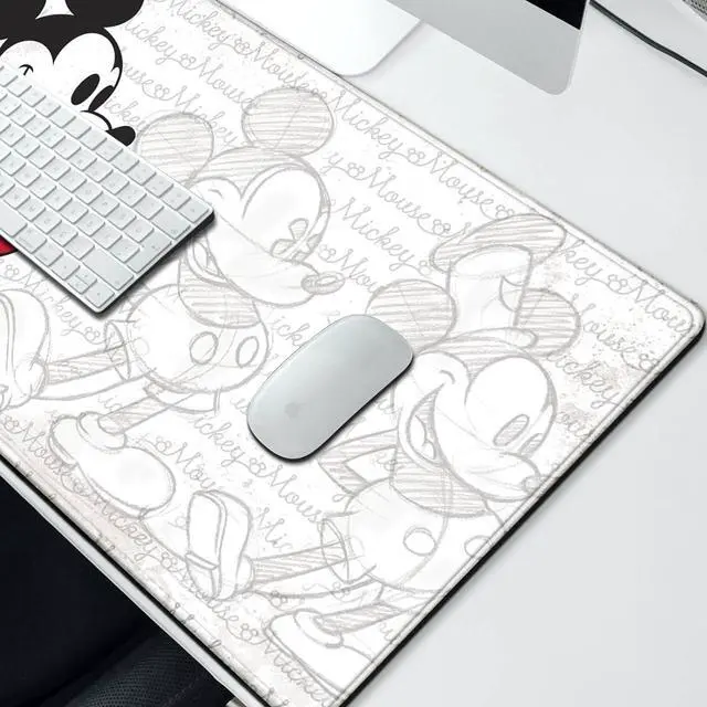 Alt view image 3 of 7 - Mouse Pad Cute Sketch Design Stitched Edge Mousepad Non-Slip Rubber Desk Pad Funny Table Mat for Gaming and Gift(13.8 x 31.5 Inch)
