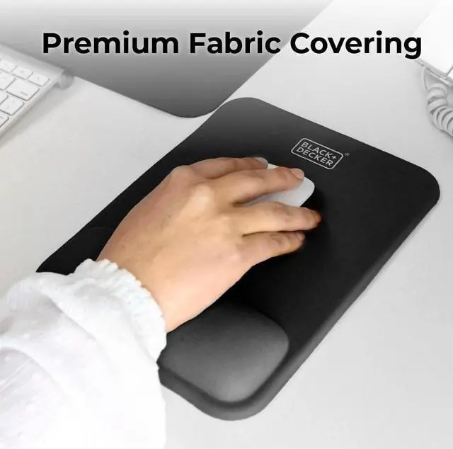 Alt view image 2 of 7 - Ergonomic Mouse Pad Wrist Support - Comfortable Mouse Pad Wrist Rest - Wrist Relief Gel Mousepad - Non-Slip Base Aesthetic Mousepad for Gaming Home Office - Perfect for Computer Laptop