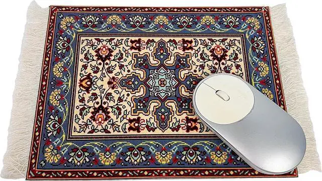 Alt view image 4 of 7 - Rug Mouse Pads 4 Pack Woven Rug Persian Style Carpet Mouse Pad for Table Décor