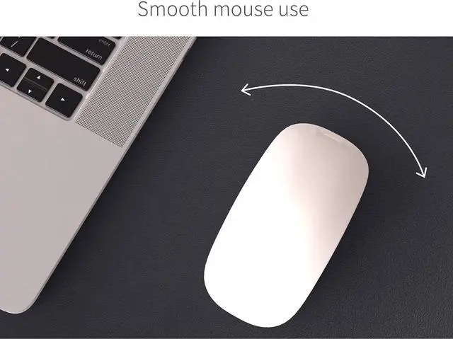 Alt view image 5 of 7 - Dual-Sided Mouse Pad Natural Cork & PU Leather Large Desk Pad for Office and Home Work Desk Protector Non-Slip Waterproof Easy Clean (Black 36x17)