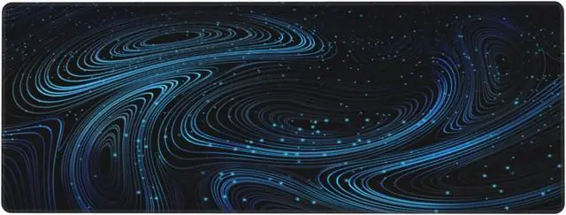 Alt view image 3 of 7 - Large Mouse Pads Black Blue Modern Abstract Fantasy Galaxy Non-Slip Rubber Base Gaming Mousepad Keyboard and Mouse Pad with Stitched Edges PC Desk Mat for Game Work Office(31.5*11.8)