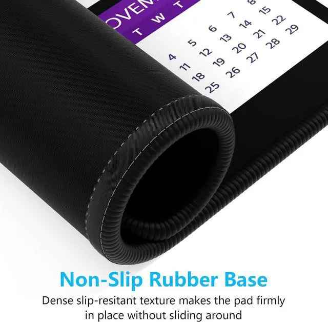 Alt view image 4 of 7 - 2025 Calendar Mouse Pad Computer Mousepad with Stitched Edges for Wireless Mouse Waterproof Mouse Mat with Non-Slip Rubber Base Ergonomic Mouse Pads for Gaming 9.8 x 7.8 in Horizontal