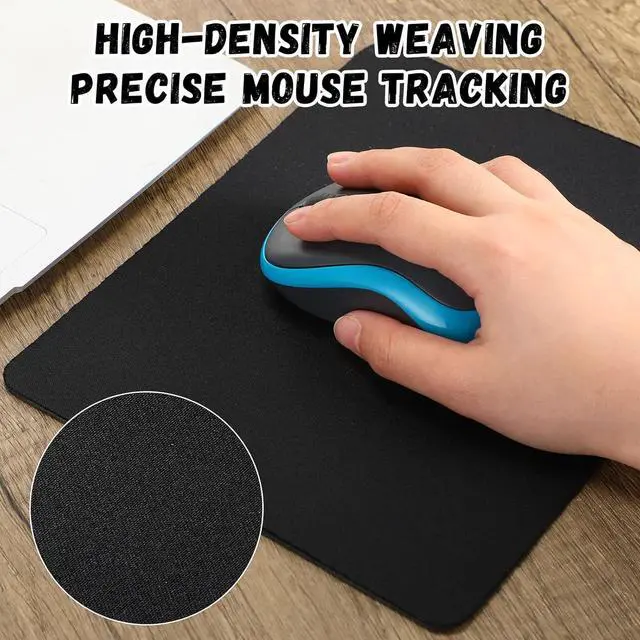 Alt view image 5 of 6 - 50 Pack Mouse Pad Bulk Computer Mouse Pad Gaming Mousepad for Computers Laptop Back to School Office Graduation Gifts with Non Slip Rubber Base(7.09 x 8.66 Inch Black)