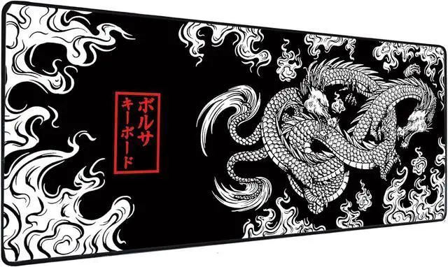Main image of XL Gaming Mouse pad/Desk mat hinese Dragon Mouse pad Stitched EdgesWaterproof Comfortable Mouse pad with Non-Slip Rubber Base for Computer | Laptop | Office & Home | 31.5x11.8in