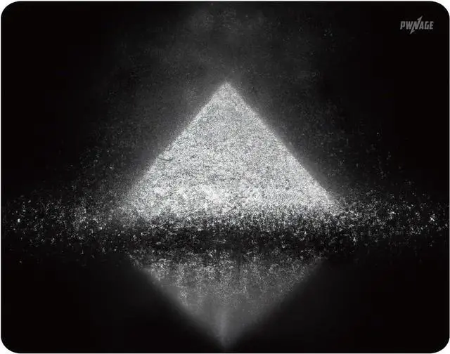 Main image of Ultra Glide Tempered Glass Mat: Near Silent Quiet Super Smooth Sweat Moisture Resistant Silicone Base Mouse Pad - Pyramid