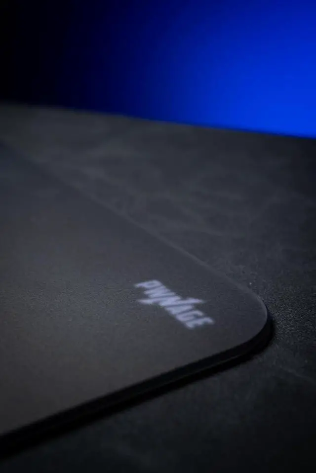 Alt view image 6 of 7 - Ultra Glide Tempered Glass Mat: Near Silent Quiet Super Smooth Sweat Moisture Resistant Silicone Base Mouse Pad - Pyramid