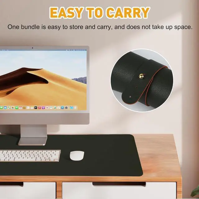 Alt view image 5 of 7 - Large Gaming Mouse Pad - Double-Sided Monochrome Soft Computer Keyboard Mat Non-Slip Rubber Base for Gamer Esports Pros 31.5X11.8