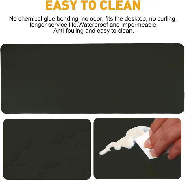 Alt view image 6 of 7 - Large Gaming Mouse Pad - Double-Sided Monochrome Soft Computer Keyboard Mat Non-Slip Rubber Base for Gamer Esports Pros 31.5X11.8