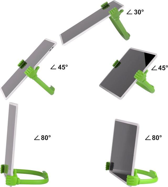 Alt view image 4 of 6 - Thumbs Up Tablet Stand Portable Monitor Stand Holder for Desktop Tablet Display Stands Holder Stand for Desk Universal Cute Green