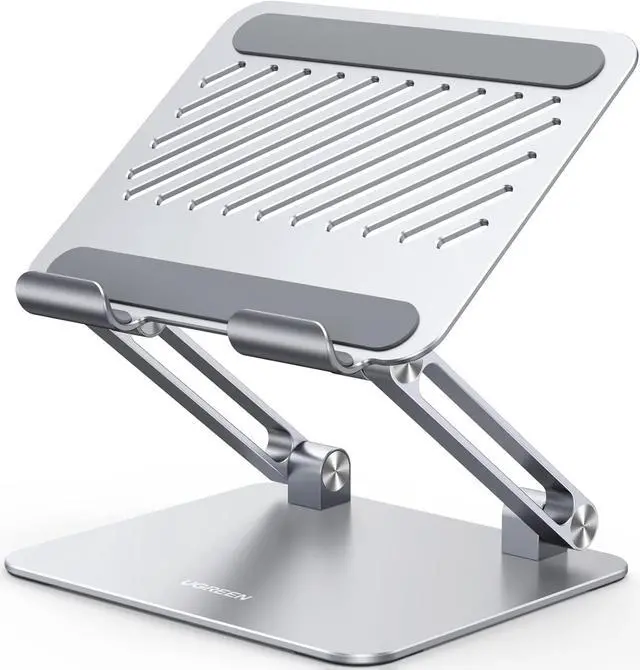 Main image of Tablet Stand Holder for Desk Dual Rod Support Aluminum Tablet Holder Adjustable Multi-Angle Home Office Accessories Compatible with 2024 iPad Pro 13 12.9 11 iPad Air 11 13 Mini 6 5 Silver