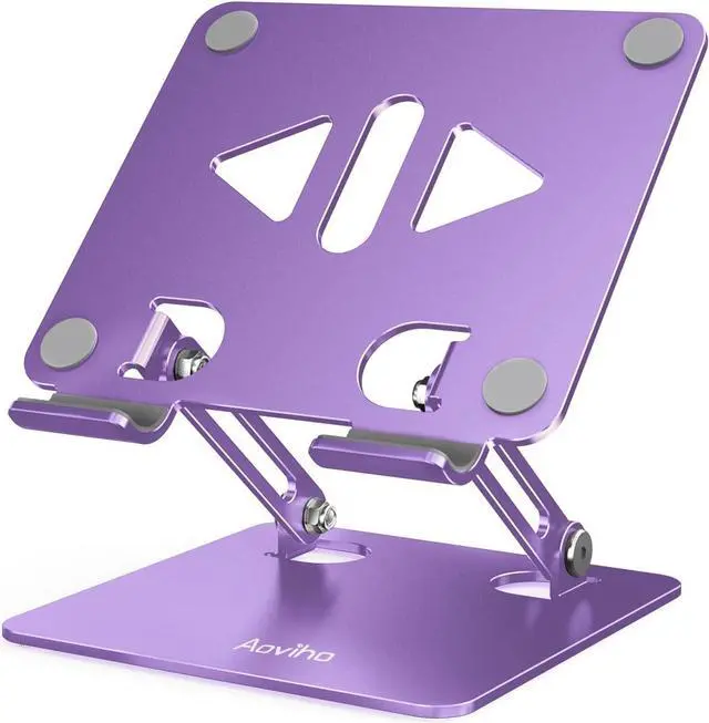 Main image of Tablet Stand Holder for Desk Adjustable Desktop Tablet Holder Foldable Aluminum Tablet Mount for iPad pro 12.9 iPad Air Mini  Galaxy Tabs Z Fold Kindle Fire(4-12 inch)(Purple)