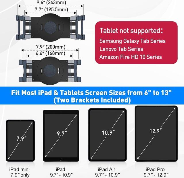 Alt view image 2 of 7 - Retail Kiosk iPad Stand 360° Rotating Commercial POS Tablet Stand Fits 6-13 (Screens) iPad Mini Pro-Business Swivel Tablet Holder for Store Office Reception Kitchen Desktop (Black)