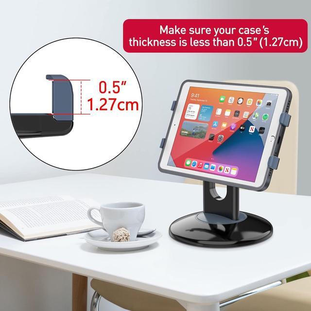 Alt view image 5 of 7 - Retail Kiosk iPad Stand 360° Rotating Commercial POS Tablet Stand Fits 6-13 (Screens) iPad Mini Pro-Business Swivel Tablet Holder for Store Office Reception Kitchen Desktop (Black)