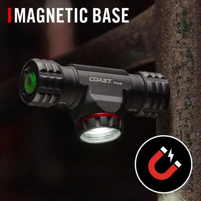 Alt view image 5 of 7 - ? XPH34R 2075 Lumen USB-C Rechargeable-Dual Power LED Headlamp withPURE Beam? Twist Focus? and Magnetic Base