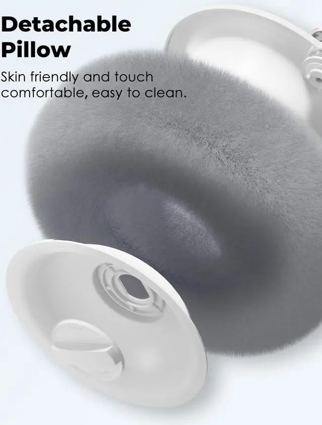 Alt view image 6 of 7 - Tablet Stand with Pillow Compatible with 4.7-13 Phone/Tablet iPad iPhone  Google Kindle 360°Adjustable Phone Holder for Bed with Soft Plush Fabric and Detachable Bowl Grey