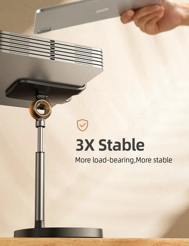 Alt view image 7 of 7 - Cell Phone Stand Adjustable Phone Holer for Desk Computer Office Desk Accessories for iPhone 16 Holder Women Kitchen Essentials Fits All Mobile Phones Switch Kindle iPads Tablet 4-10in