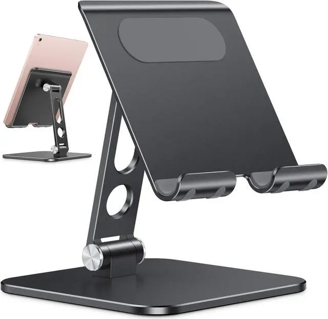 Main image of Upgraded Adjustable Tablet Stand Holder Heavy Duty Foldable Portable Monitor Stand Travel Essentials for iPad Pro/Air/Mini Surface Pro 4.7-15.6 Black