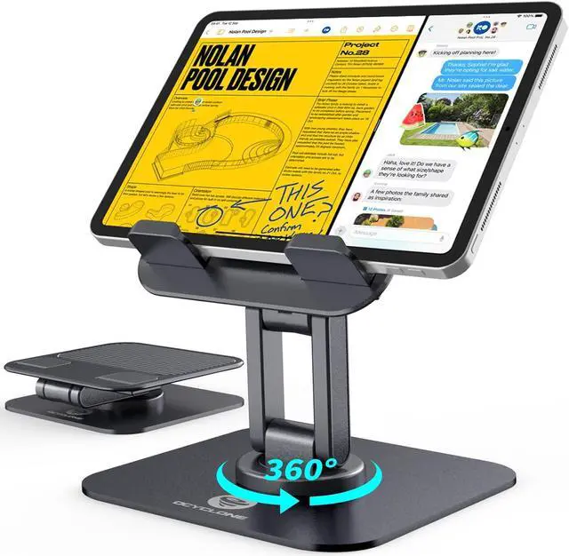 Main image of for iPad Stand 360 Rotating Adjustable Tablet Stand for Desk Portable Monitor Tablet Stand Holder Office Accessories Compatible with Kindle 4 - 15.6 Tablet iPad PS iPhone Stand Black