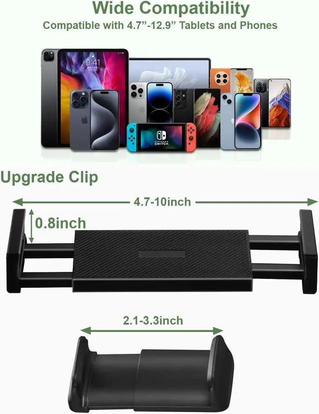 Alt view image 7 of 7 - Tablet Floor Stand Gooseneck 62 Height Adjustable Tablet Stand Floor with 360° Rotating Floor Stand Compatible with iPhone Tablet Kindle and All 4.5-12.9 Inch Tablet and Phone
