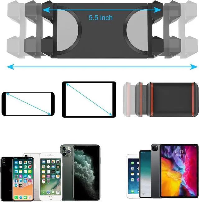 Alt view image 5 of 7 - Tripod Stand for Ipad Gooseneck 63-inch Floor Stand for Tablet Floor Stand for iPad Tripod with 360° Rotating Mount for Mini Air Pro and All 4.7-11.9 Inch Tablet and Phone