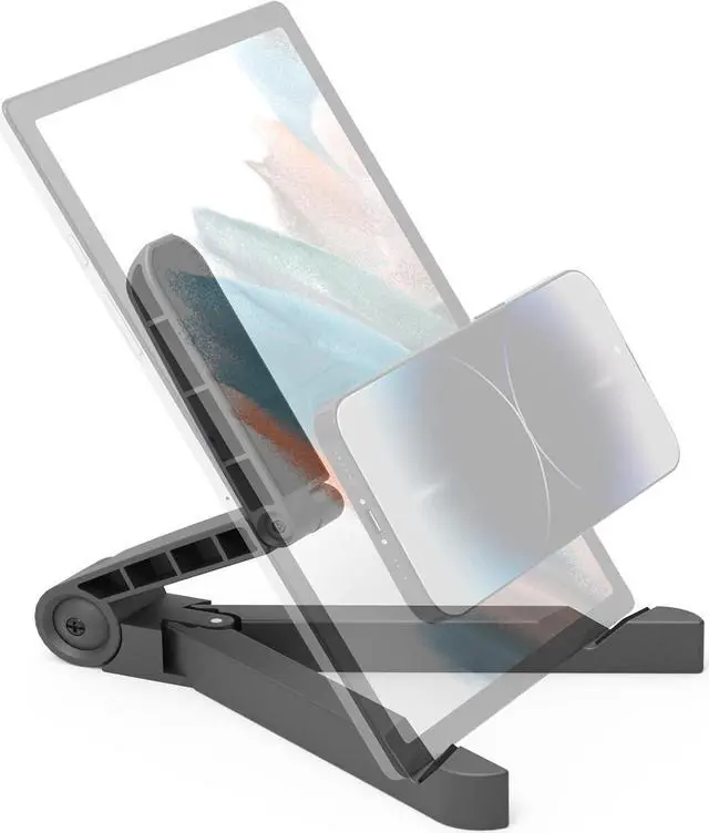 Alt view image 3 of 7 - Mounts Portable Tablet Stand | Adjustable Viewing Angle | For Phones and Tablets | Fits Apple iPad iPhone  Galaxy Note Switch and more