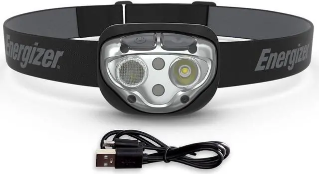Main image of Energizer Rechargeable LED Headlamp Pro400, IPX4 Water Resistant, High-Powered Bright LED, Multiple Light Modes, Best Headlight for Camping, Running, Outdoors, Emergency Light, USB Included