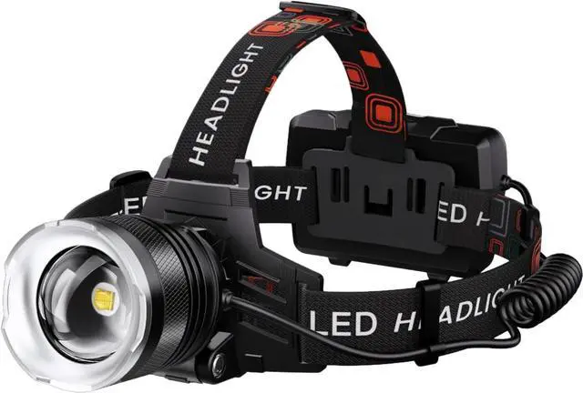 Main image of LED Rechargeable Headlamp Super Bright with 5 Modes & IPX7 Level Waterproof USB Rechargeable Zoom Headlight 90° Adjustable for Outdoor Camping Running Cycling Climbing