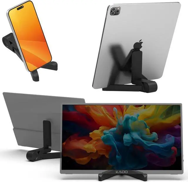 Main image of Tablet Stand for Portable Monitor Adjustable Tablet Holder Foldable iPad Accessories for Office Compatible with Kindle Switch Surface Pro iPad Pro/Air/Mini iPhone Pro/Max/Plus
