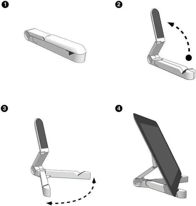 Alt view image 6 of 7 - Tablet Stand for Portable Monitor Adjustable Tablet Holder Foldable iPad Accessories for Office Compatible with Kindle Switch Surface Pro iPad Pro/Air/Mini iPhone Pro/Max/Plus