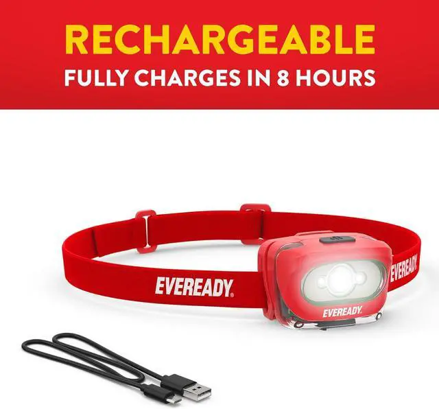Alt view image 2 of 7 - X200 LED Rechargeable Headlamps (2-Pack) Super Bright IPX4 Water Resistant Head Lights for Running Camping Emergency Outdoors (USB Cable Included)