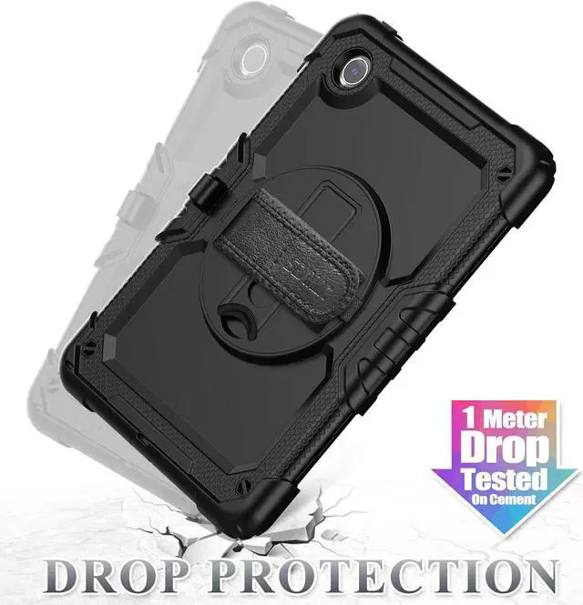 Alt view image 6 of 7 - Tablet Case for  Tab M11 (TB-330FU/TB-330XU) 11 inch Drop-Proof Protection Cover with 360° Rotate Stand & Strap [Pen Holder] & Screen Protector/K11/Xiaoxin Pad 2024 Black