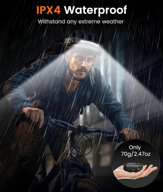 Alt view image 5 of 7 - Rechargeable Headlamp 2PCS 230° Wide Beam Head Lamp with 2 Color Temps and Motion Sensor Waterproof LED Headlights for Adults with SOS Mode Camping Gear for Cycling Hiking Fishing Hunting