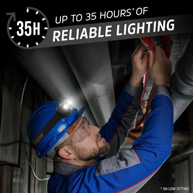 Alt view image 2 of 7 - Energizer LED Headlamp PRO (2-Pack), IPX4 Water Resistant Headlamps, High-Performance Head Light for Outdoors, Camping, Running, Storm, Survival LED Light for Emergencies (Batteries Included)