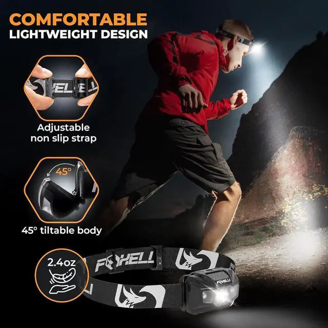 Alt view image 4 of 7 - Rechargeable LED Headlamp  Ultralight Waterproof and USB Rechargeable Headlamp with Red Light for Running Camping Hiking & Outdoors