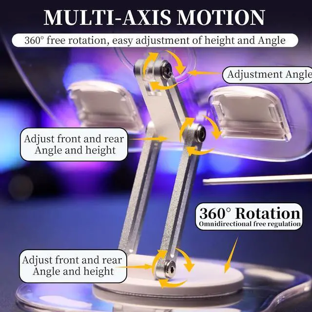 Alt view image 4 of 7 - iPad Stand Holder Adjustable Tablet Stand for Desk Foldable Monitor Stand Tablet Holder Portable Travel iPad Pro Holder Essentials for Tablets/Monitor/PS/Switch iPhone 4-12.9