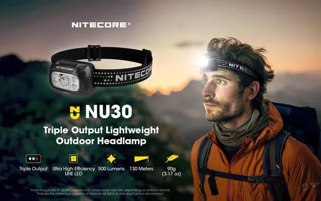 Alt view image 5 of 7 - Headlamp Rechargeable LED 400 Lumens with Red & White Light 8 Modes USB-C Charging IPX4 Waterproof for Running Hiking Fishing and Camping