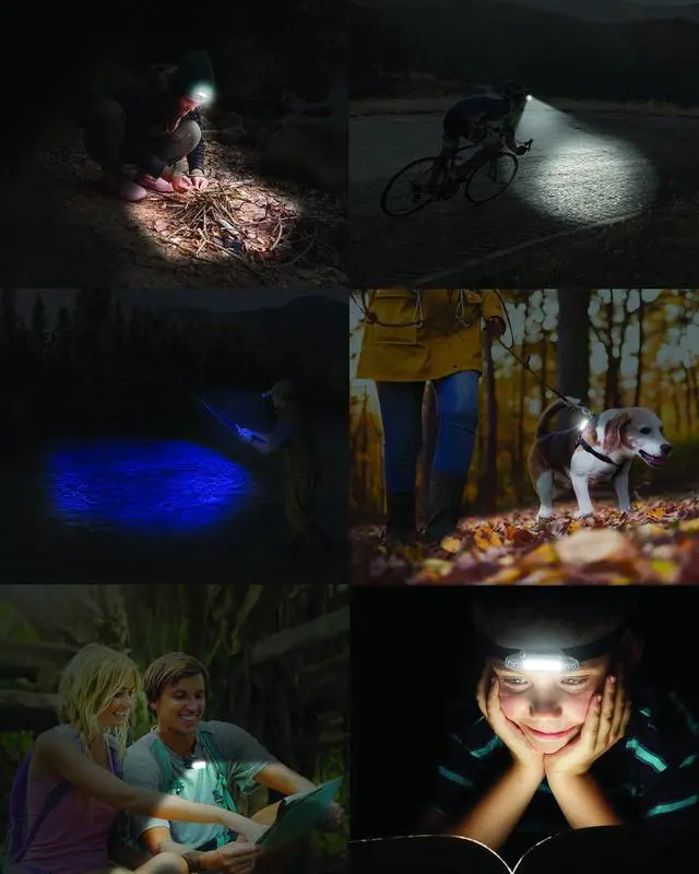 Alt view image 3 of 7 - Hat Light Rechargeable LED Headlamp: Head Lamps Strap Clip On Flashlight Headlamps for Hardhat & Hats for Camping Running Working Hard Hats Cycling Walking Hiking