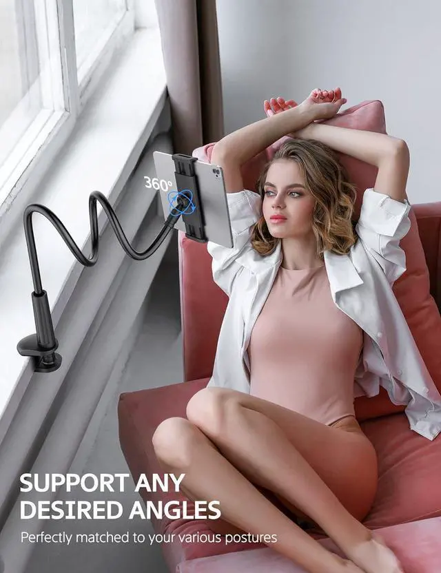Alt view image 5 of 7 - iPad Pillow Stand for Lap Angle Adjustable Tablet Pillow Stand Soft Cushion iPad Holder for Bed Compatible with Laptop MacBook iPad Pro Air Mini Kindle Books & 4-15.6 Tablet Gray