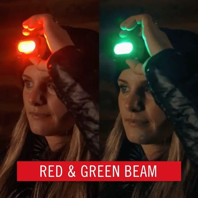 Alt view image 6 of 7 - Coast RL20R 1000 Lumen Tri-Color LED Rerchargeable Headlamp with Flood and Spot Beams, Variable Light Control, Fixed Focus, Ultra-Strap, Red/Green Modes