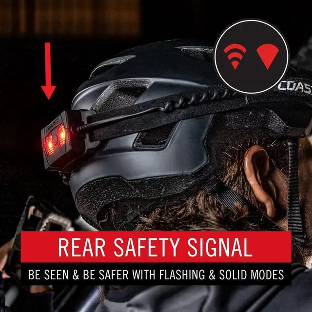 Alt view image 7 of 7 - Coast RL20R 1000 Lumen Tri-Color LED Rerchargeable Headlamp with Flood and Spot Beams, Variable Light Control, Fixed Focus, Ultra-Strap, Red/Green Modes