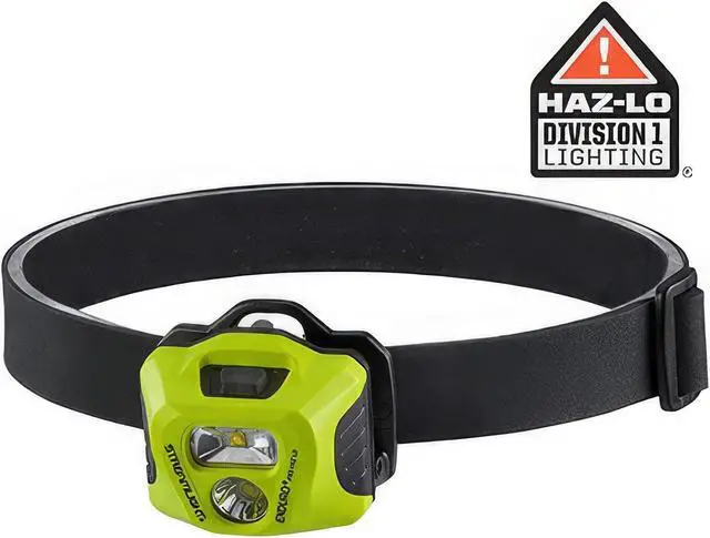 Alt view image 3 of 7 - 61424 Enduro Pro Haz-Lo 160-Lumen Multi Function Headlamp Includes 3 AAA Alkaline Batteries Rubber Hard Hat Strap Elastic Head Strap 3M Dual Lock Yellow