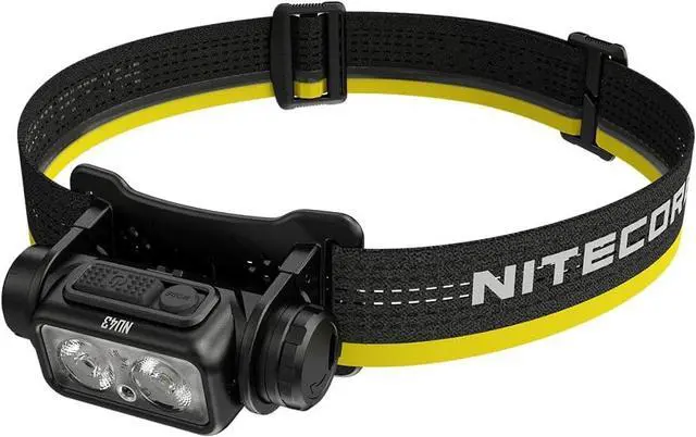 Alt view image 2 of 7 - NU43 Rechargeable Headlamp 1400 lumens USB-C Bright Lightweight for Camping Running or Working with Spotlight Floodlight Red Light Including S Sticker