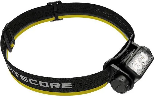 Alt view image 3 of 7 - NU43 Rechargeable Headlamp 1400 lumens USB-C Bright Lightweight for Camping Running or Working with Spotlight Floodlight Red Light Including S Sticker