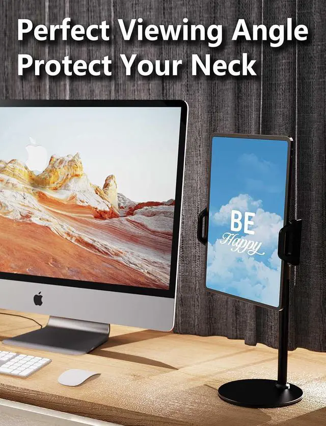 Alt view image 2 of 7 - Tablet Stand and Holder Adjustable Bendable Holder for Desk Stable Compatible with Ipad Pro 12.9 11 10.2 Mini Kindle Switch Nexus Tab Portable Screen and Most 4.7-16 Devices